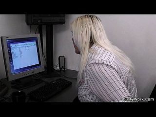 Blonde Secretary Blowjob And Fuck At Work