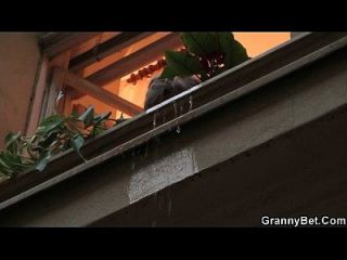 Lonely Granny Sucks And Rides His Horny Cock