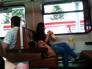 Train Flash - A Wholeday Flashing With Cum