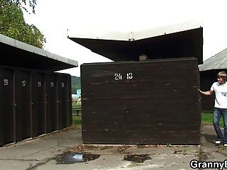 Old Grandma Gets Nailed In The Changing Room